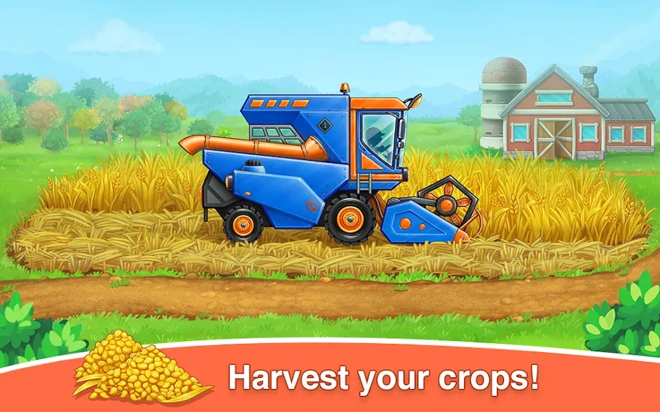 Farm land &amp; Harvest Kids Games [MOD: без рекламы и все уровни открыты] Screenshot 4