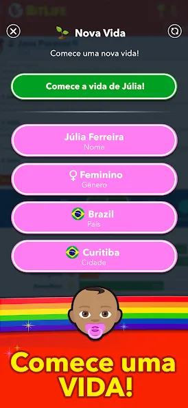 BitLife BR - Simulação de vida [MOD: dinheiro ilimitado e tudo desbloqueado] Screenshot 1