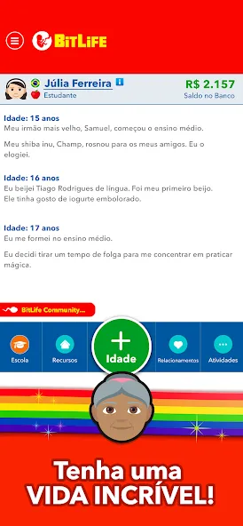 BitLife BR - Simulação de vida [MOD: dinheiro ilimitado e tudo desbloqueado] Screenshot 4