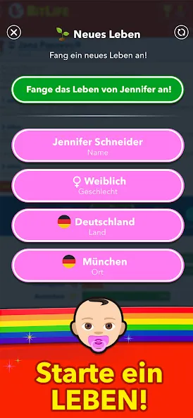 BitLife DE - Lebenssimulation [MOD: безлимитные деньги и премиум функции] Screenshot 1