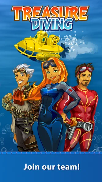 Treasure Diving [MOD: безлимитные сокровища и кислород] Screenshot 1