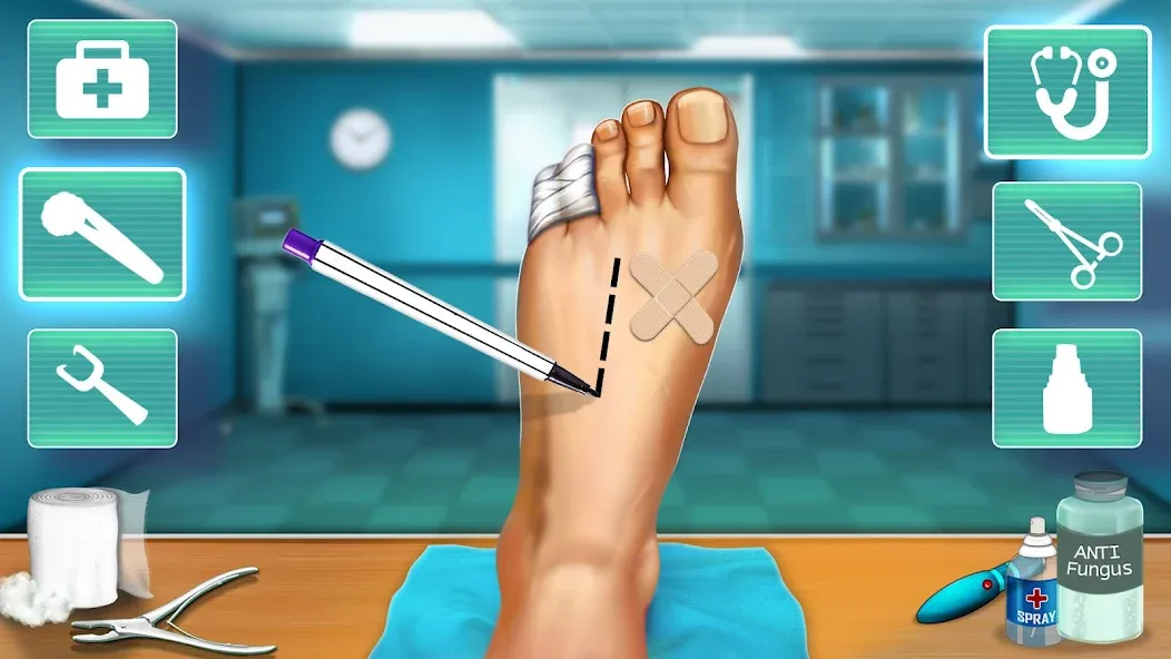 Hospital Surgeon: Doctor Game [MOD: безлимитные деньги и все операции открыты] Screenshot 1