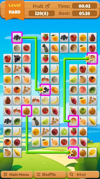Fruit Connect [MOD: много жизней и подсказок] Screenshot 2