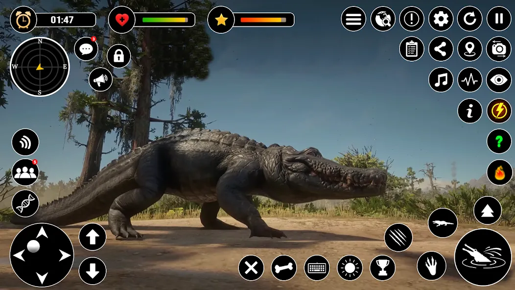 Animal Crocodile Attack Sim [MOD: много денег и без рекламы] Screenshot 1