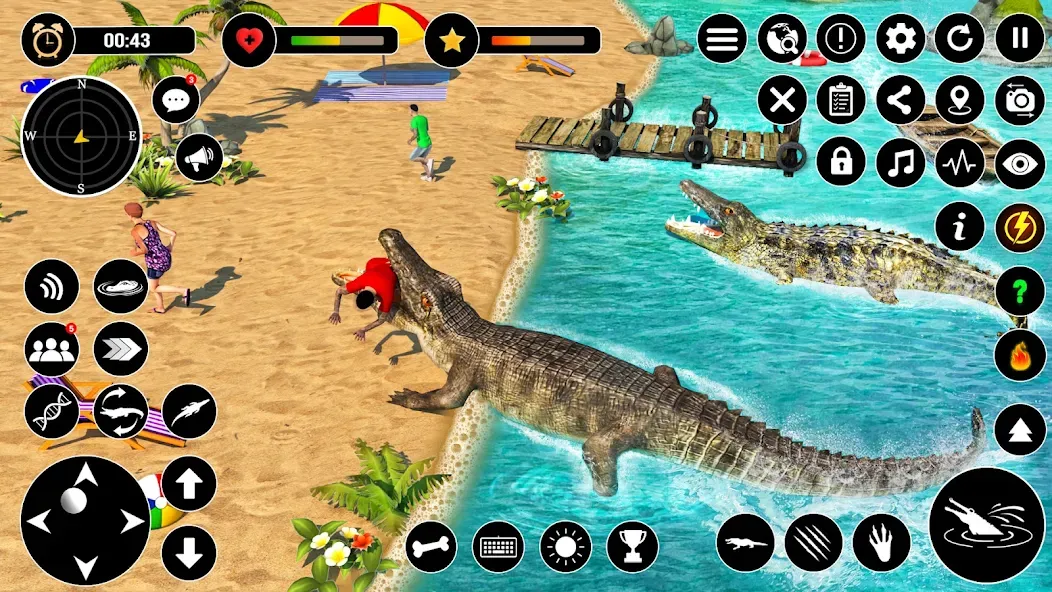 Animal Crocodile Attack Sim [MOD: много денег и без рекламы] Screenshot 3