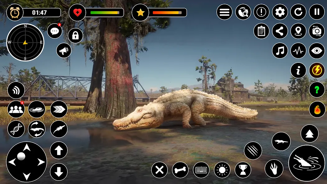 Animal Crocodile Attack Sim [MOD: много денег и без рекламы] Screenshot 4