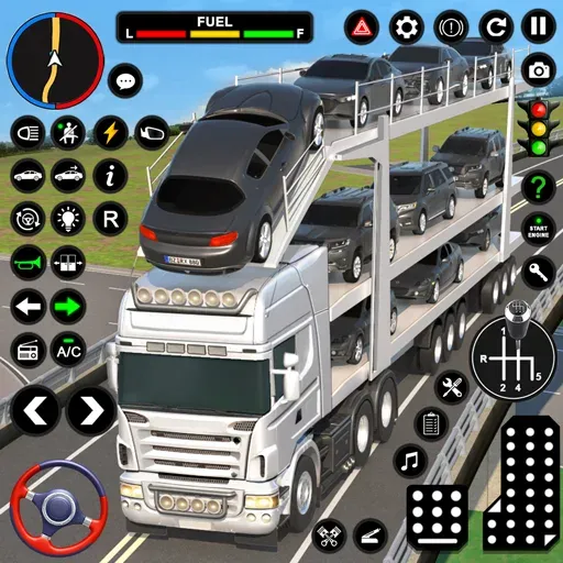 Car Transport - Truck Games 3D [MOD: безлимитные деньги и топливо] Screenshot 1