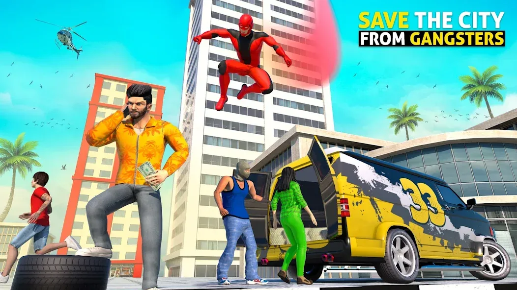 Rope Hero: Speed Hero Games [MOD: безлимитные деньги и суперскорость] Screenshot 4