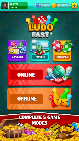 Multiplayer Dice Ludo Games [MOD: безлимитные монеты и всё открыто] Screenshot 1
