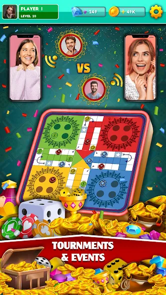 Multiplayer Dice Ludo Games [MOD: безлимитные монеты и всё открыто] Screenshot 3