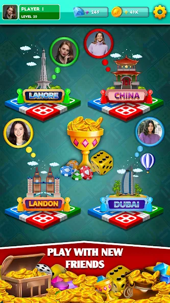 Multiplayer Dice Ludo Games [MOD: безлимитные монеты и всё открыто] Screenshot 4