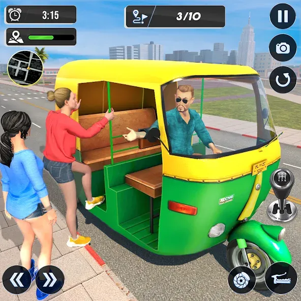 Tuk Tuk Auto Driving Games 3D [MOD: безлимитные деньги и топливо] Screenshot 1