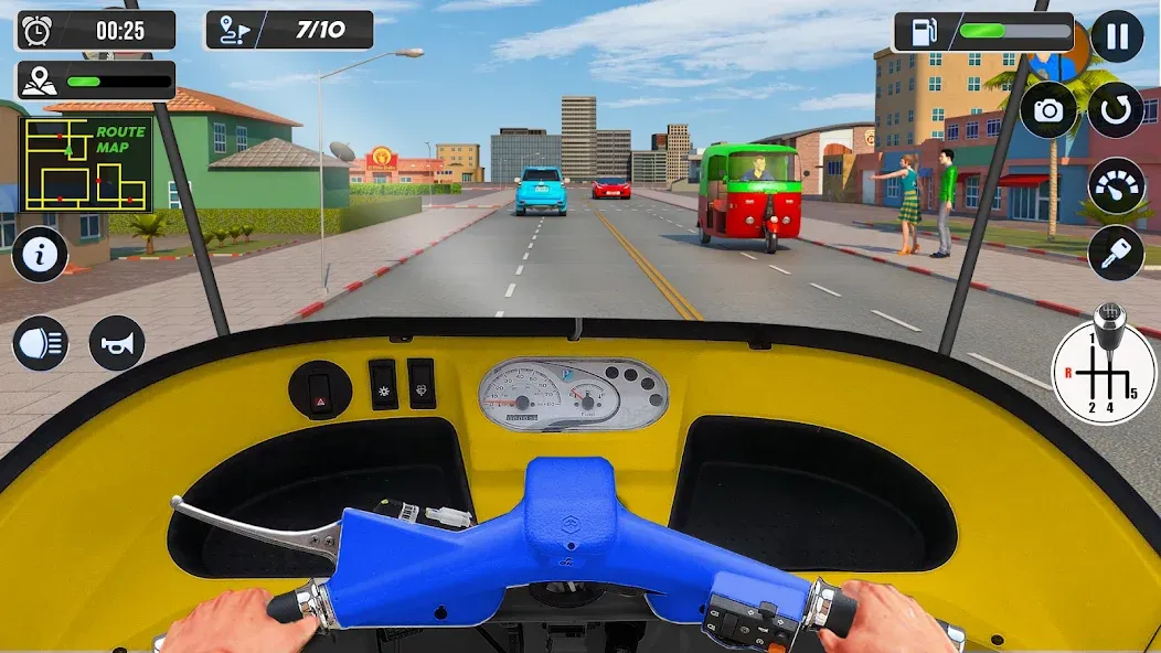 Tuk Tuk Auto Driving Games 3D [MOD: безлимитные деньги и топливо] Screenshot 2