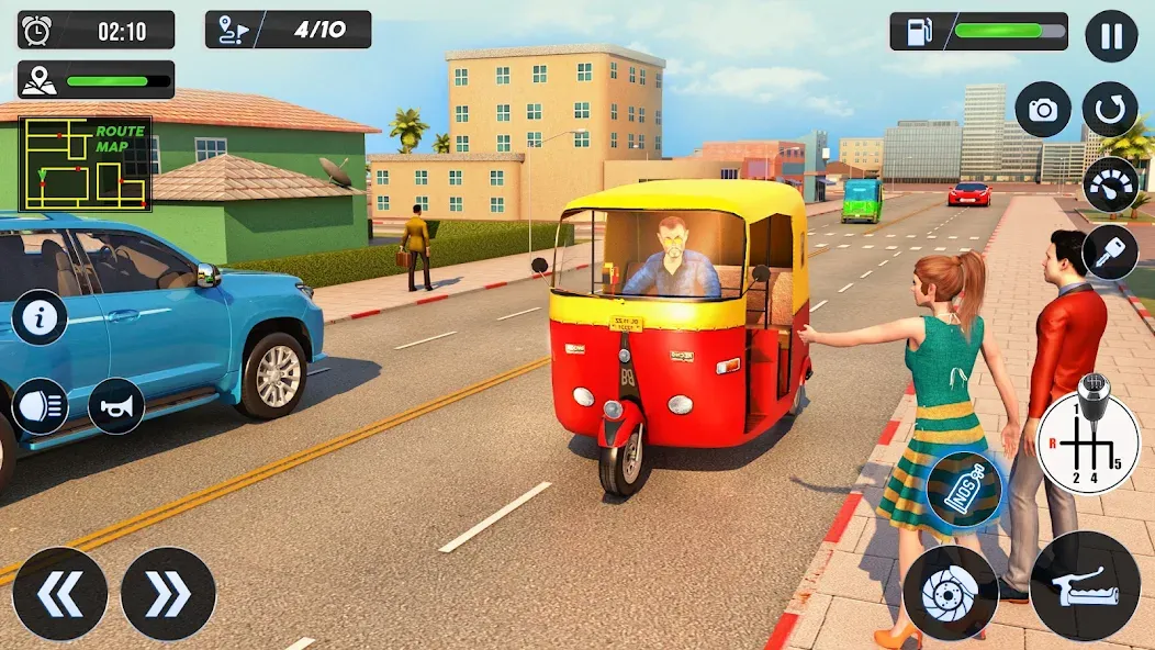 Tuk Tuk Auto Driving Games 3D [MOD: безлимитные деньги и топливо] Screenshot 3