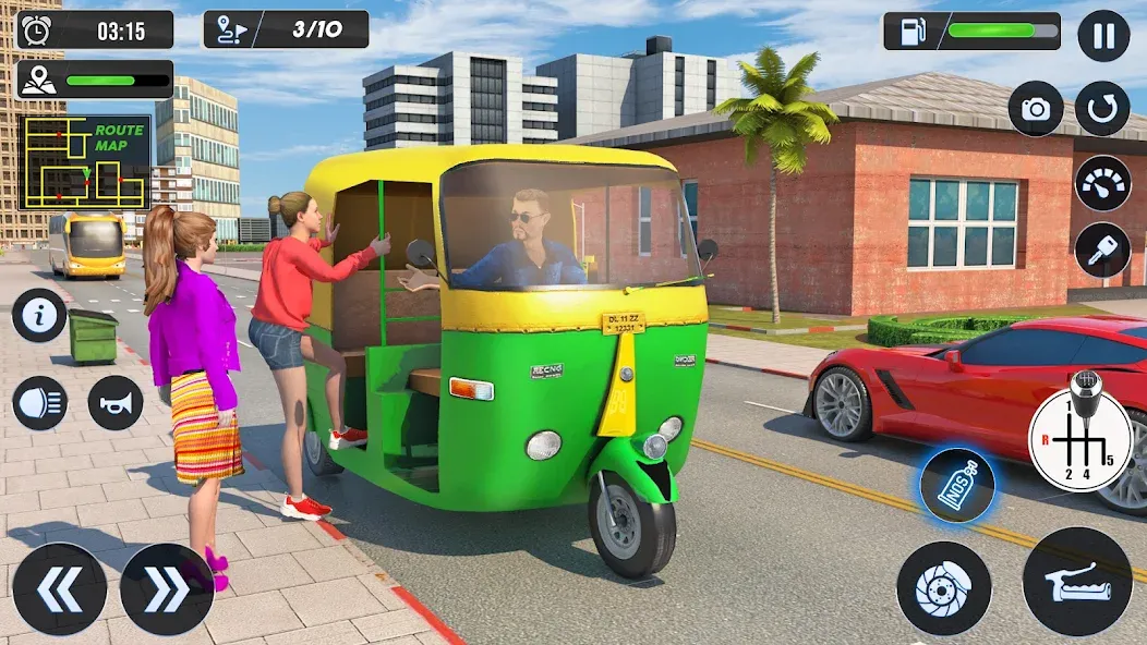 Tuk Tuk Auto Driving Games 3D [MOD: безлимитные деньги и топливо] Screenshot 4