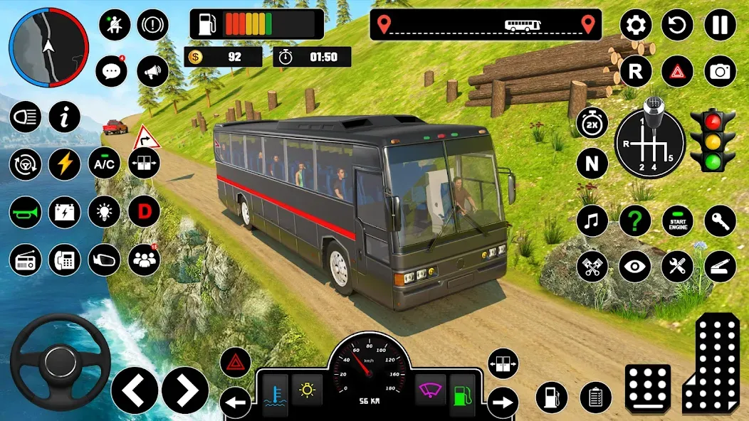 Offroad Bus Simulator Bus Game [MOD: безлимитные деньги и все автобусы открыты] Screenshot 2
