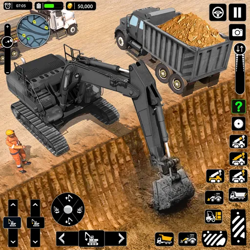 Snow Offroad Construction Game [MOD: безлимитные деньги и топливо] Screenshot 1