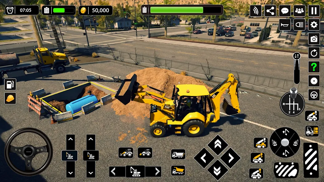 Snow Offroad Construction Game [MOD: безлимитные деньги и топливо] Screenshot 3