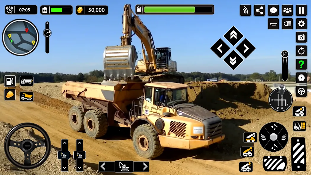 Snow Offroad Construction Game [MOD: безлимитные деньги и топливо] Screenshot 5