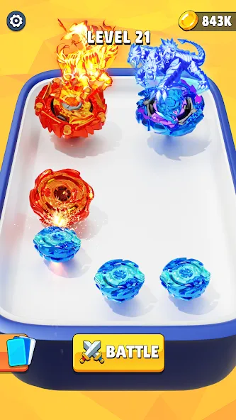 Spinner Battle: Merge Master [MOD: безлимитные монеты и все скины] Screenshot 1