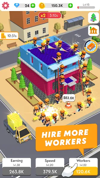 Idle Construction 3D [MOD: безлимитные деньги и ресурсы] Screenshot 3