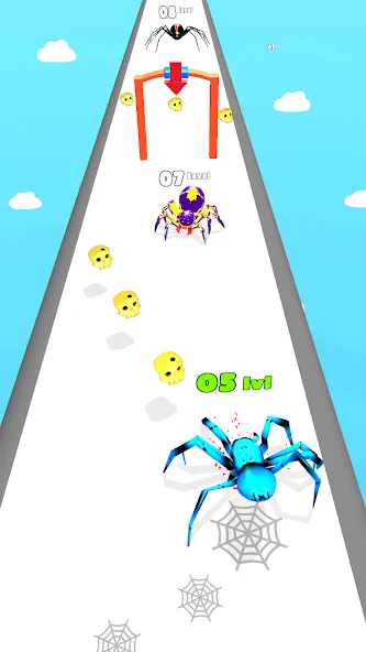 Insect Run - Spider Evolution [MOD: без рекламы и много денег] Screenshot 3