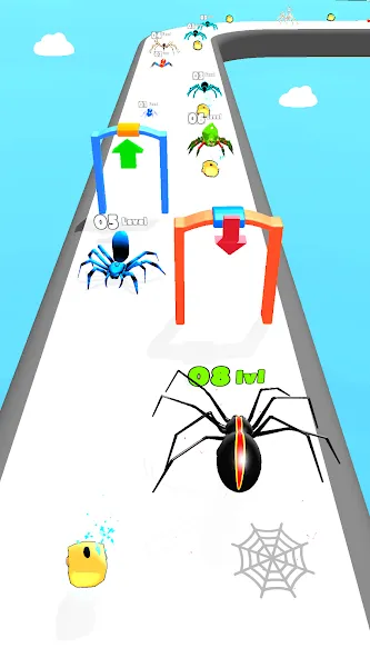 Insect Run - Spider Evolution [MOD: без рекламы и много денег] Screenshot 5