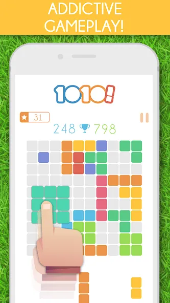 1010! Block Puzzle Game [MOD: без рекламы и бесконечные подсказки] Screenshot 1