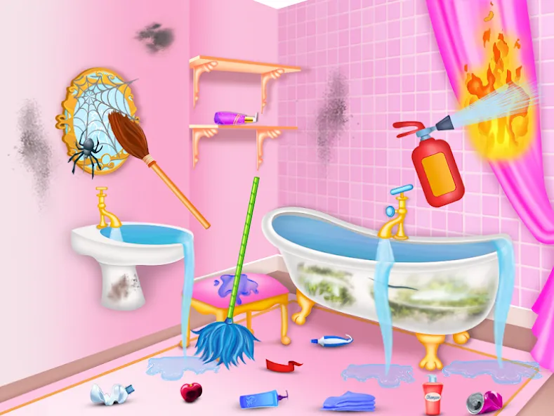 Princess house cleaning advent [MOD: безлимитные монеты и все комнаты открыты] Screenshot 5