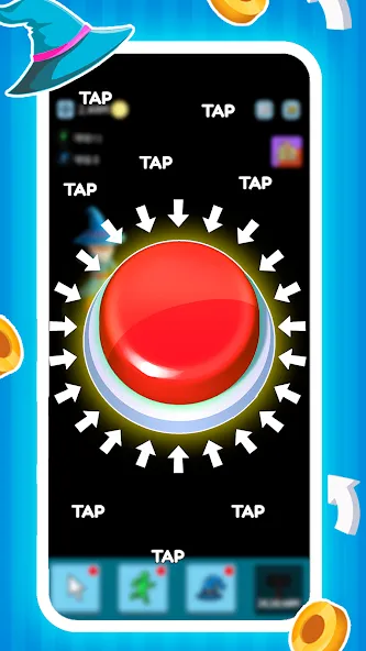 Green button: Press the Button [MOD: без рекламы и бесконечные нажатия] Screenshot 1