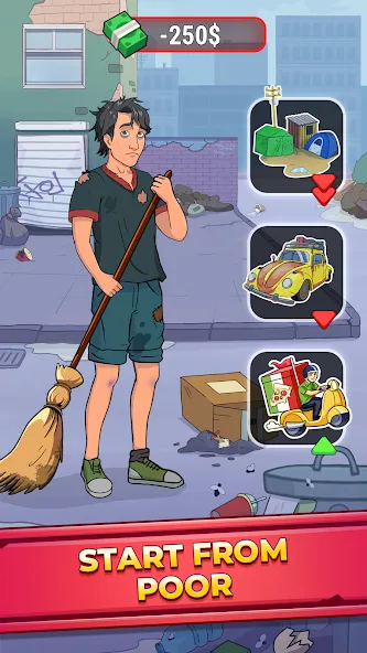 Rich Inc. Business &amp; Idle Life [MOD: много денег и алмазов] Screenshot 1