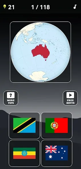 Guess the World Map Quiz [MOD: открыты все страны и уровни] Screenshot 4