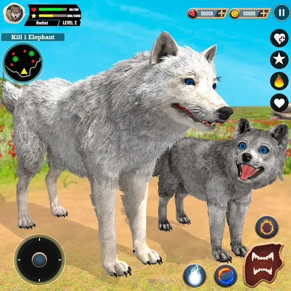 Wild Wolf Simulator Games [MOD: безлимитные деньги и энергия] Screenshot 1