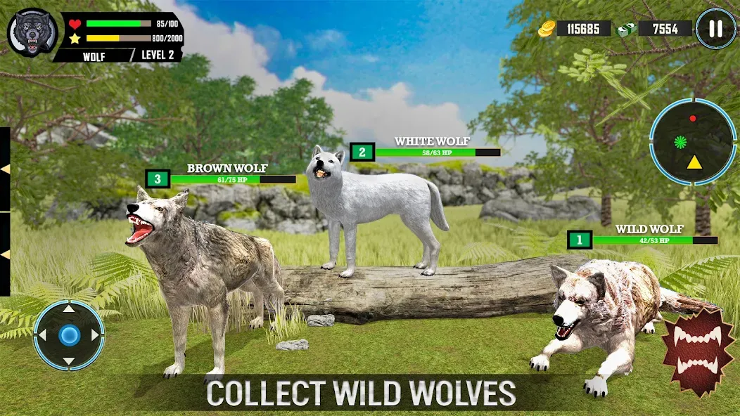Wild Wolf Simulator Games [MOD: безлимитные деньги и энергия] Screenshot 3