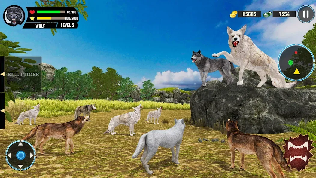 Wild Wolf Simulator Games [MOD: безлимитные деньги и энергия] Screenshot 5