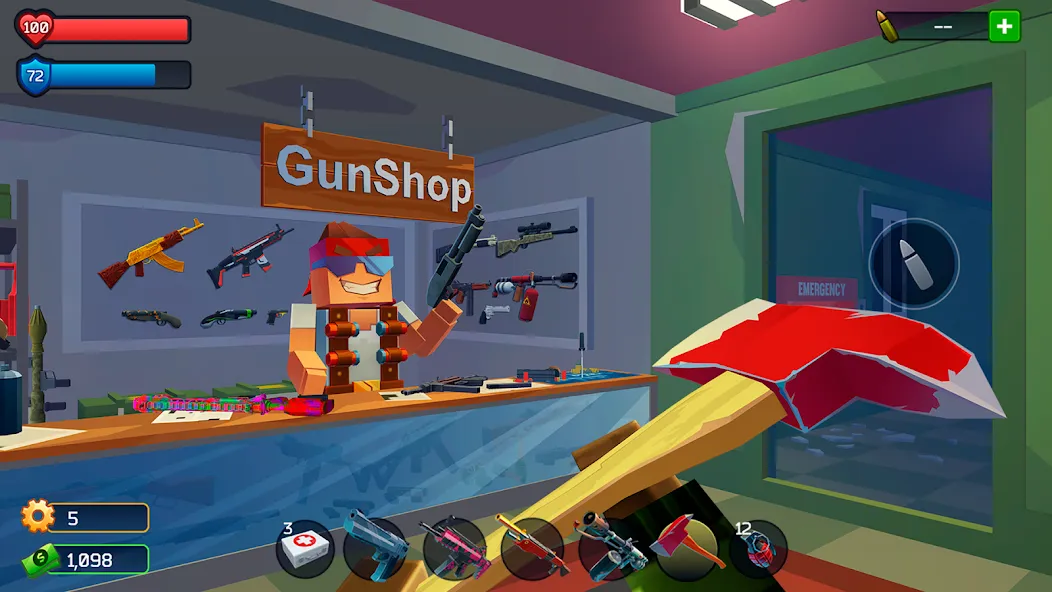 Pixel Combat: Zombies Strike [MOD: много денег и мощное оружие] Screenshot 2