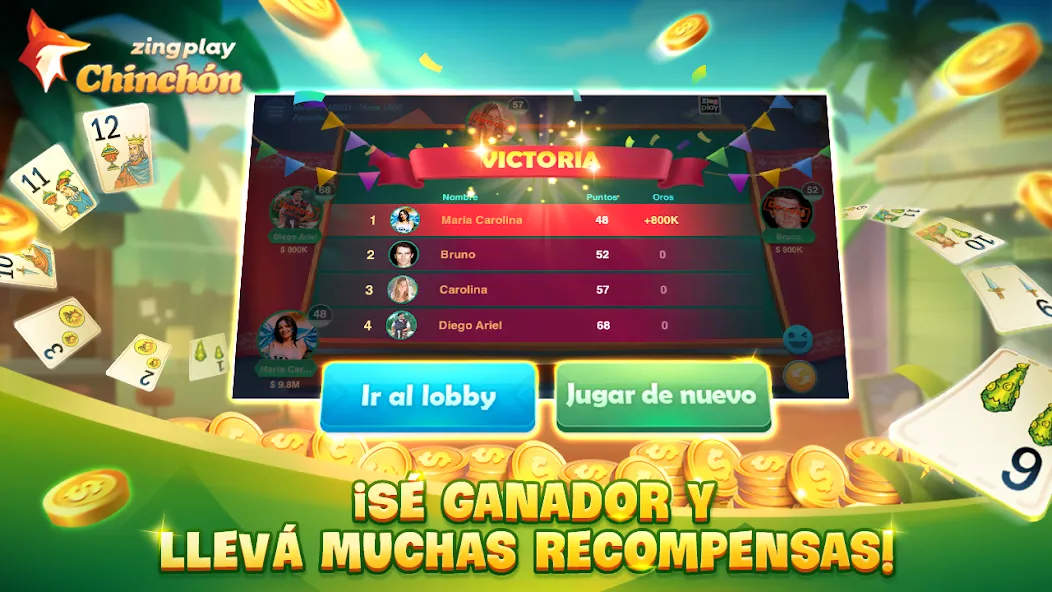 ChinChón Zingplay Juego Online [MOD: безлимитные монеты и быстрый прогресс] Screenshot 5