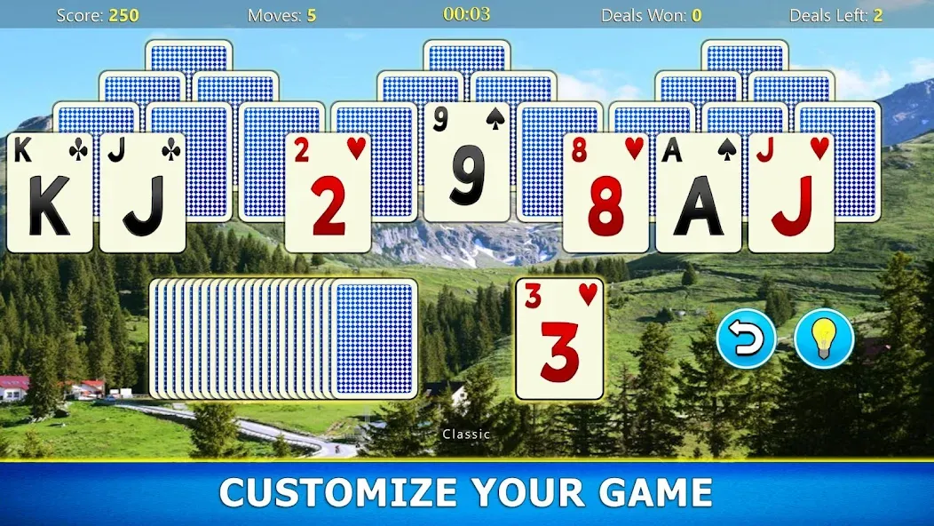 TriPeaks Solitaire Mobile [MOD: безлимитные подсказки и отмены хода] Screenshot 3