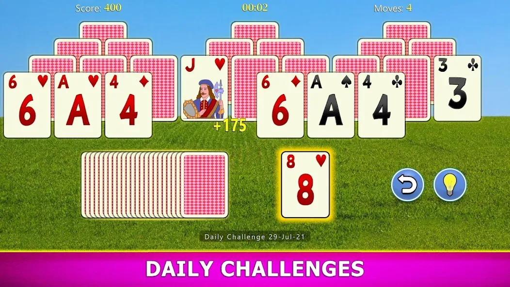 TriPeaks Solitaire Mobile [MOD: безлимитные подсказки и отмены хода] Screenshot 5