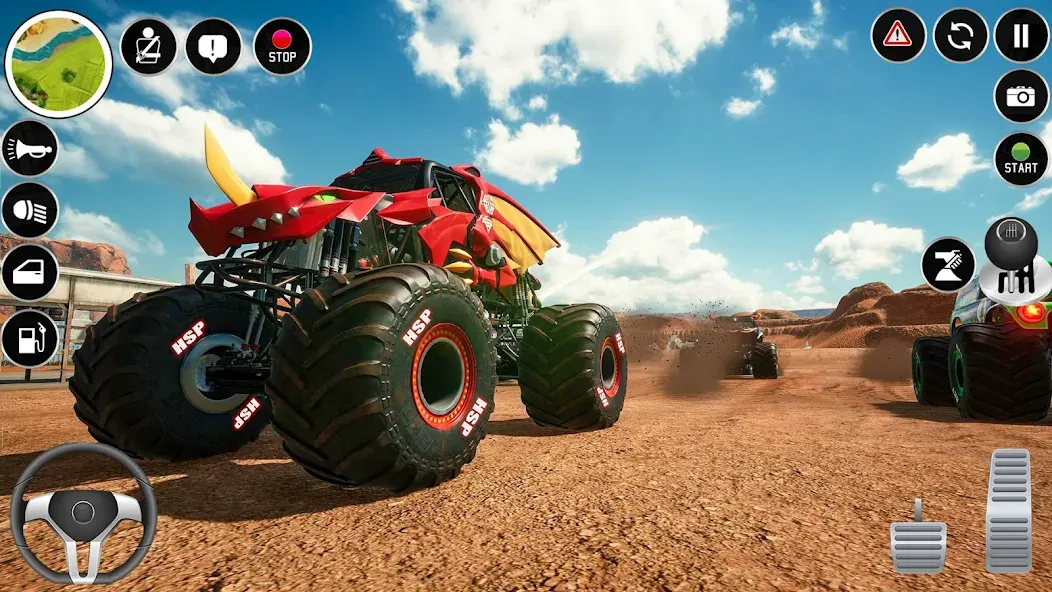 Extreme Monster Truck Game 3D [MOD: безлимитные деньги и топливо] Screenshot 2