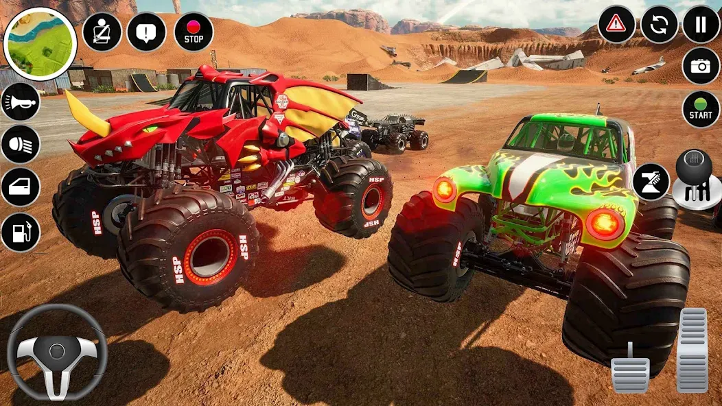 Extreme Monster Truck Game 3D [MOD: безлимитные деньги и топливо] Screenshot 3