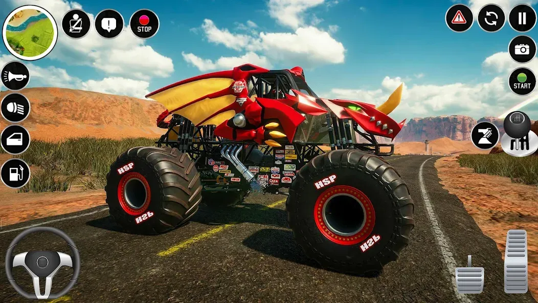 Extreme Monster Truck Game 3D [MOD: безлимитные деньги и топливо] Screenshot 4