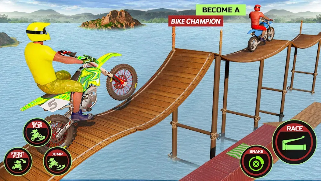 Motor Bike Stunt Racing Games [MOD: безлимитные деньги и все байки] Screenshot 1