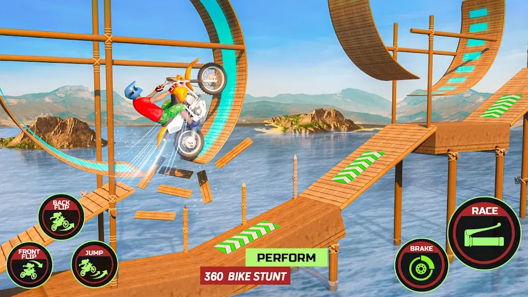 Motor Bike Stunt Racing Games [MOD: безлимитные деньги и все байки] Screenshot 2