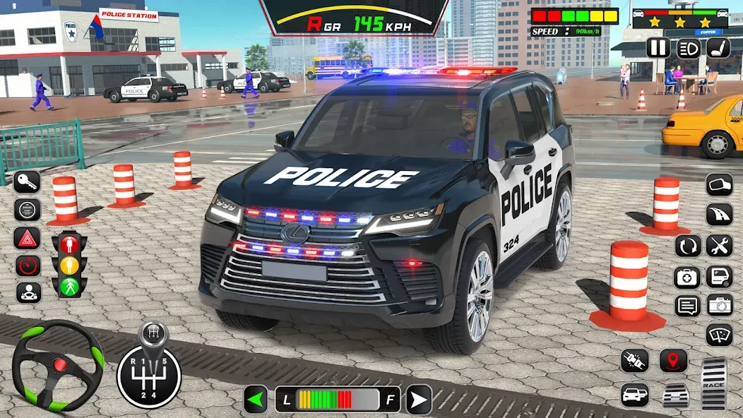 Police Car Driving School Game [MOD: безлимитные деньги и все машины] Screenshot 1