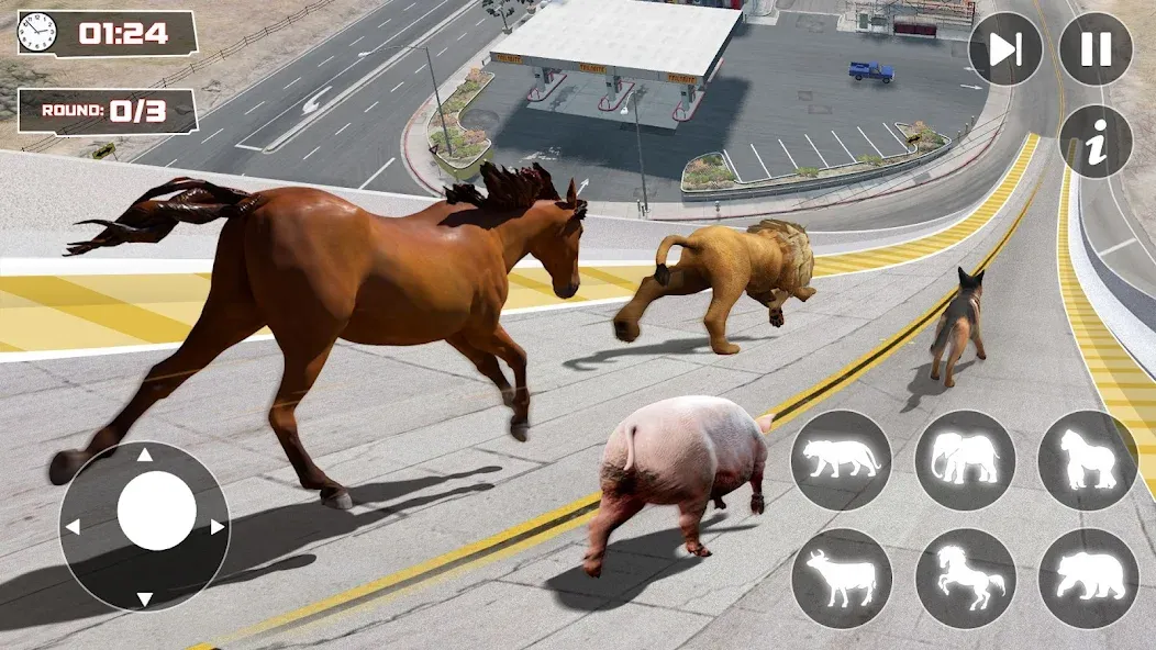 GT Animal 3D: Racing Game [MOD: безлимитные деньги и топливо] Screenshot 1