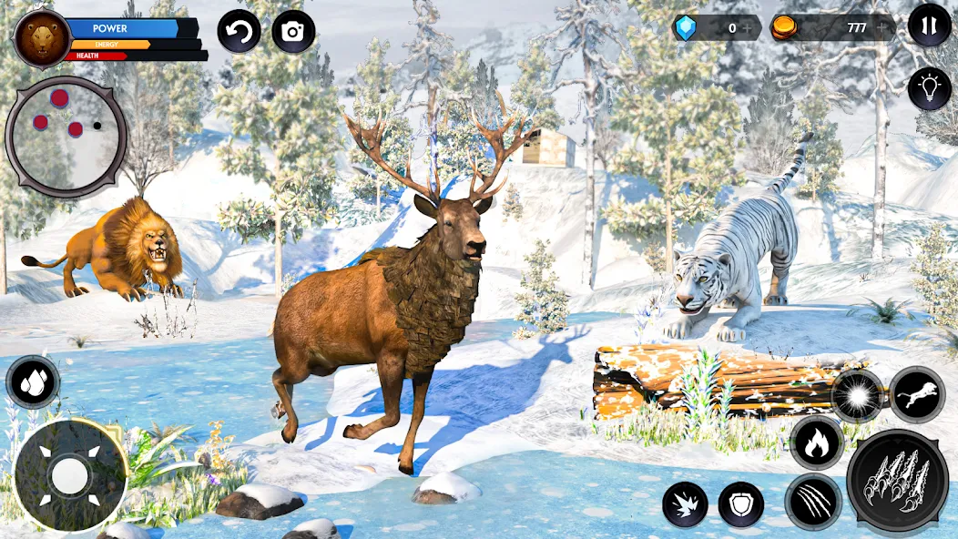 Lion Simulator Wild Lion Games [MOD: безлимитные деньги и мощный лев] Screenshot 1