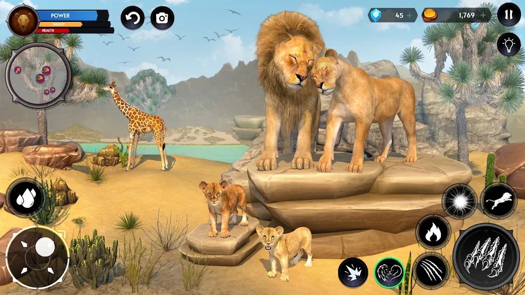 Lion Simulator Wild Lion Games [MOD: безлимитные деньги и мощный лев] Screenshot 4
