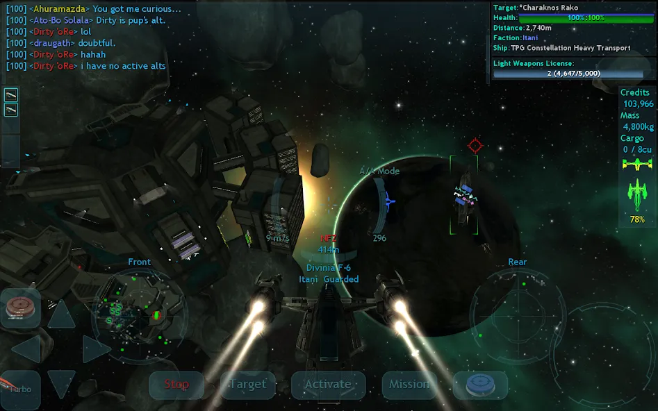Vendetta Online (3D Space MMO] [MOD: безлимитные ресурсы и открытые корабли] Screenshot 2