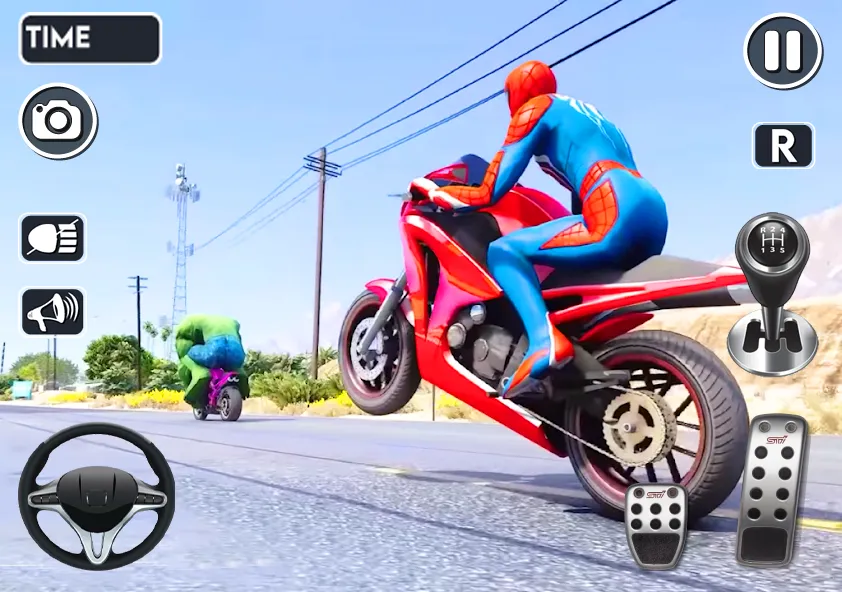 Spider Bike Stunt 3D Mega Ramp [MOD: безлимитные деньги и все байки открыты] Screenshot 1